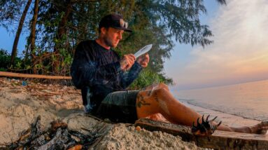 12 hours ON A TROPICAL ISLAND... Catch and cook on the open fire. EP 62