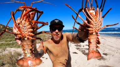 SOLO CAMPING in AUSTRALIA. camp fire cooking DAMPER. SO MANY CRAYFISH. EP 72