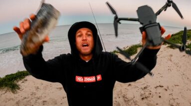 HOW TO CRASH A DRONE - SOLO SURVIVAL TIPS - CATCH AND COOK FRESH FISH. EP 71