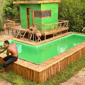 Build Most Craft Bamboo House Villa And Craft BamBoo Swimming Pools ,Fish Pound Part I