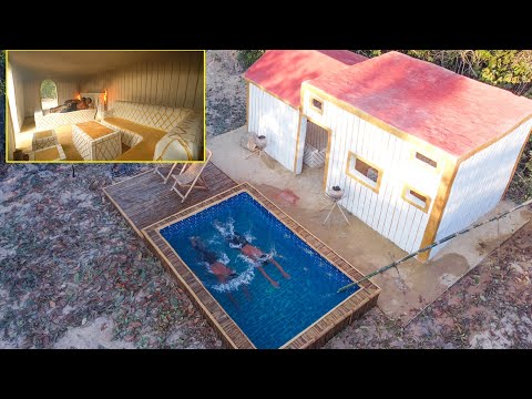 Build The Most Craft Villa And Craft Bamboo Swimming Pools [Full Video]