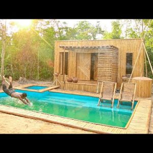 Build Bamboo Story Villa And Swimming Pools  Full Video1